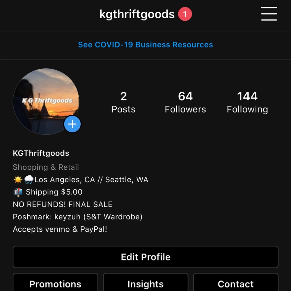 GIVE INSTAGRAM A FOLLOW! @KGThriftgoods